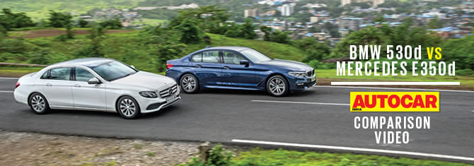 2017 BMW 530d vs Mercedes E350d comparison video